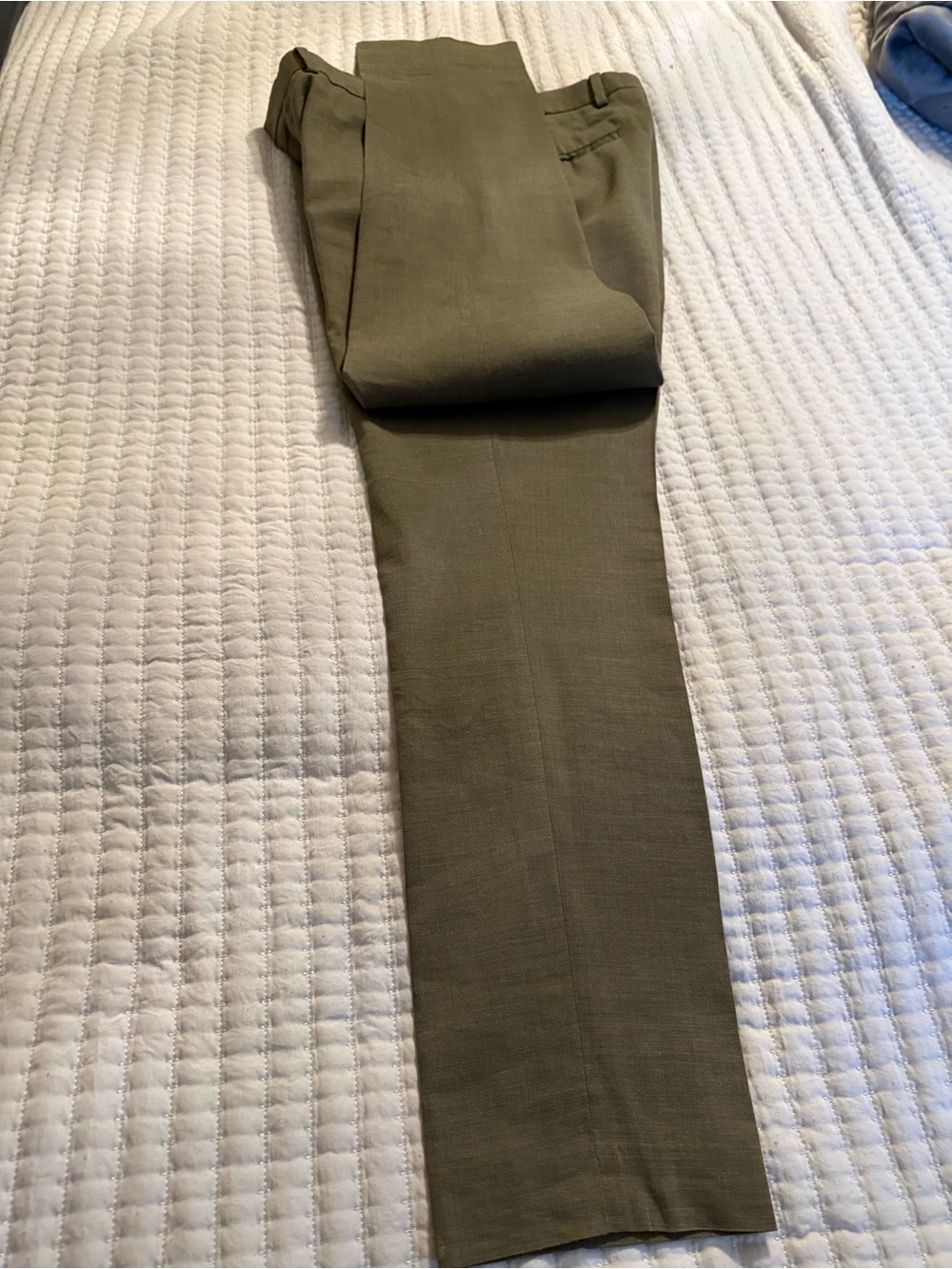 Express Men's Olive Dress Pants - Olive Green